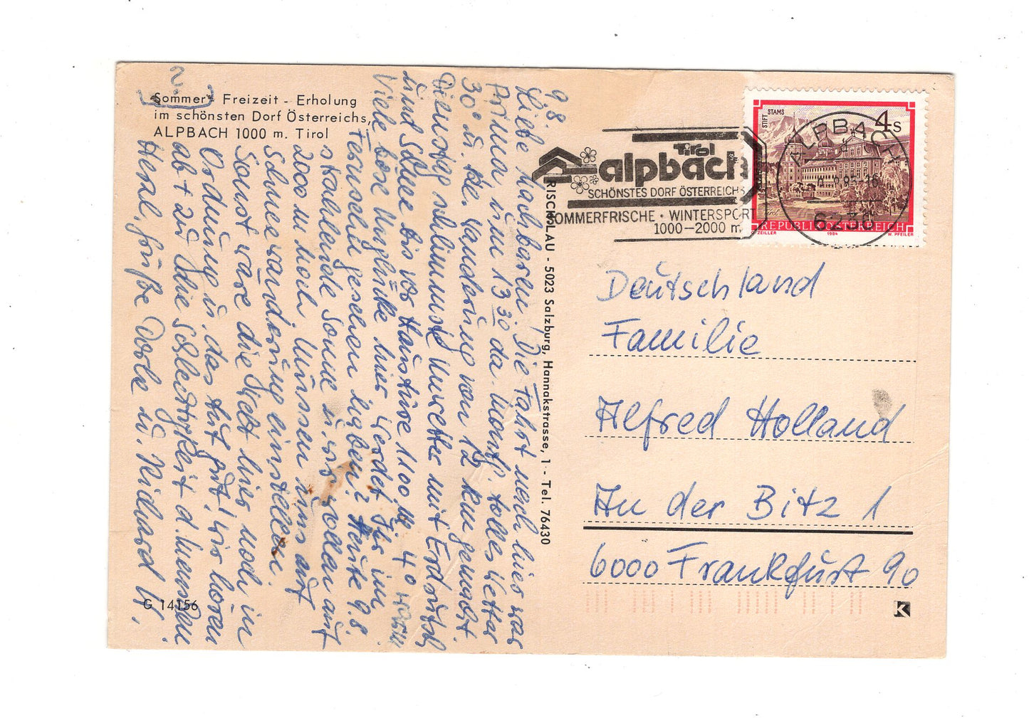 Ansichtskarte Alpbach / Tirol / Österreich
