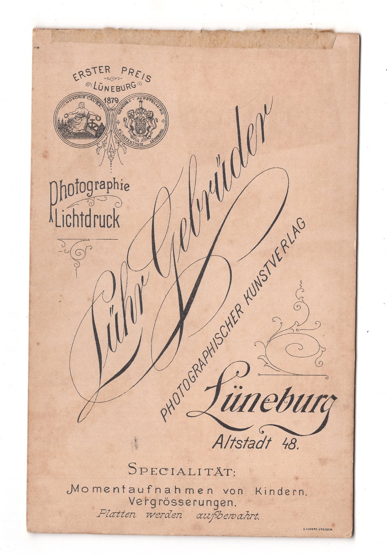 Fotografie Soldat mit Frau - Lüneburg 1890er / CAB U-22