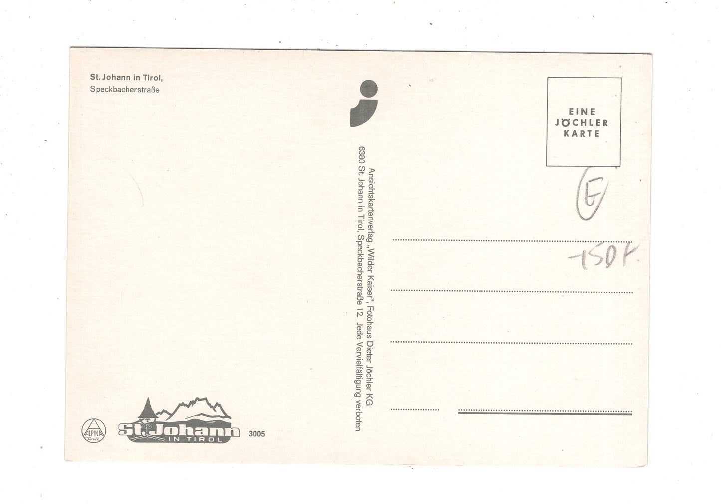 Ansichtskarte St. Johann in Tirol / Speckbacher Straße/ Österreich / N1-65