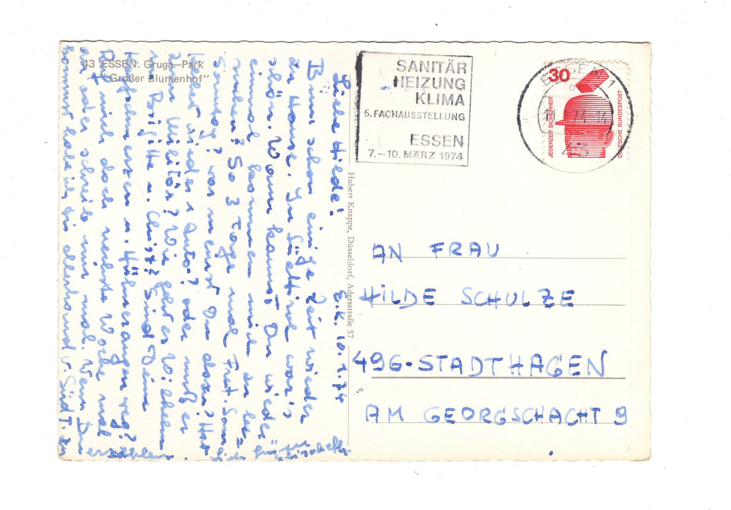 Ansichtskarte Essen an der Ruhr / Gruga-Park - Großer Blumenhof / G1-59