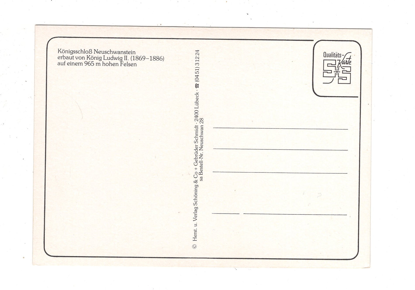 Ansichtskarte Königsschloss Neuschwanstein / I1-69