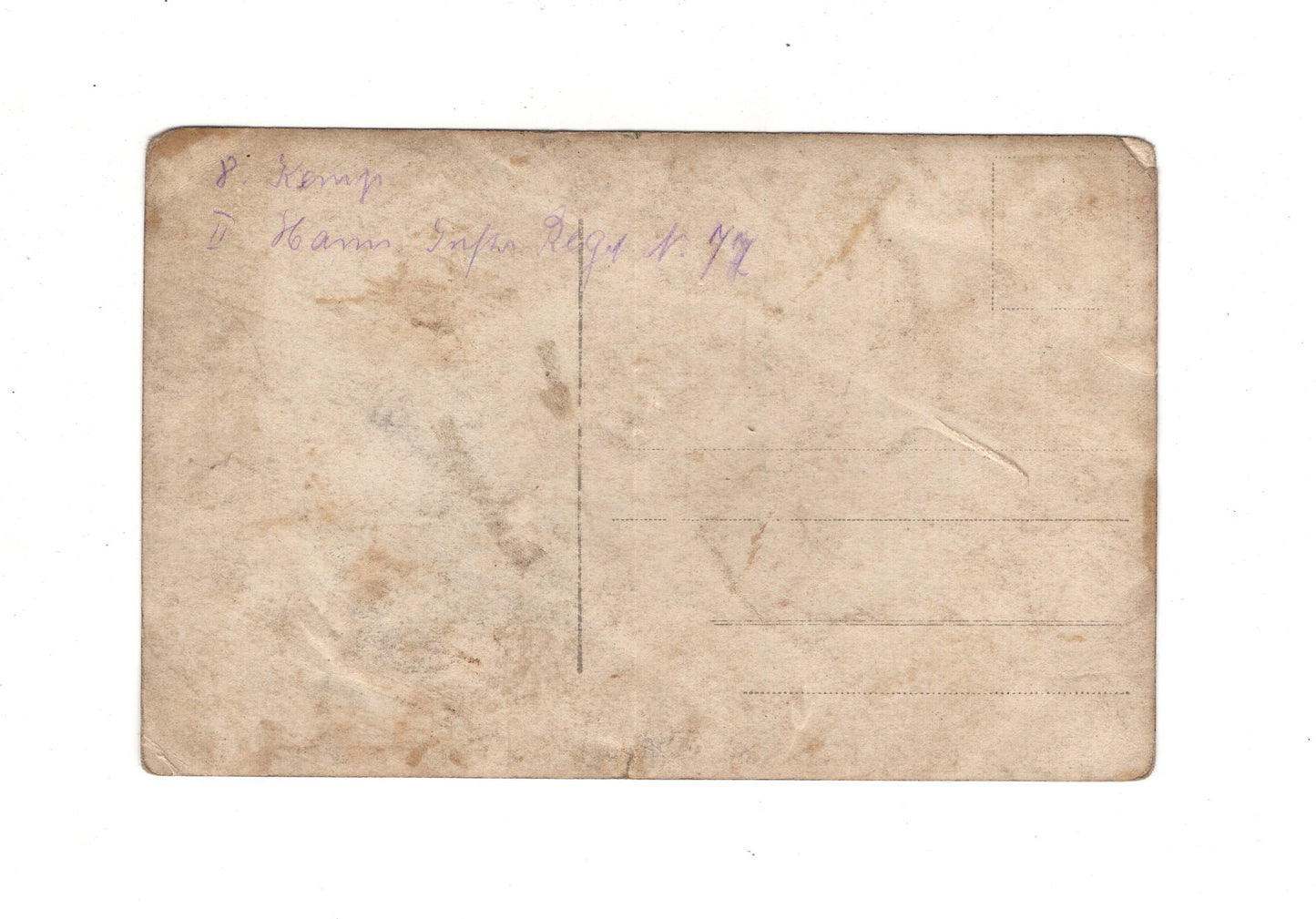 Ansichtskarte Gruppenbild Soldaten IR 77