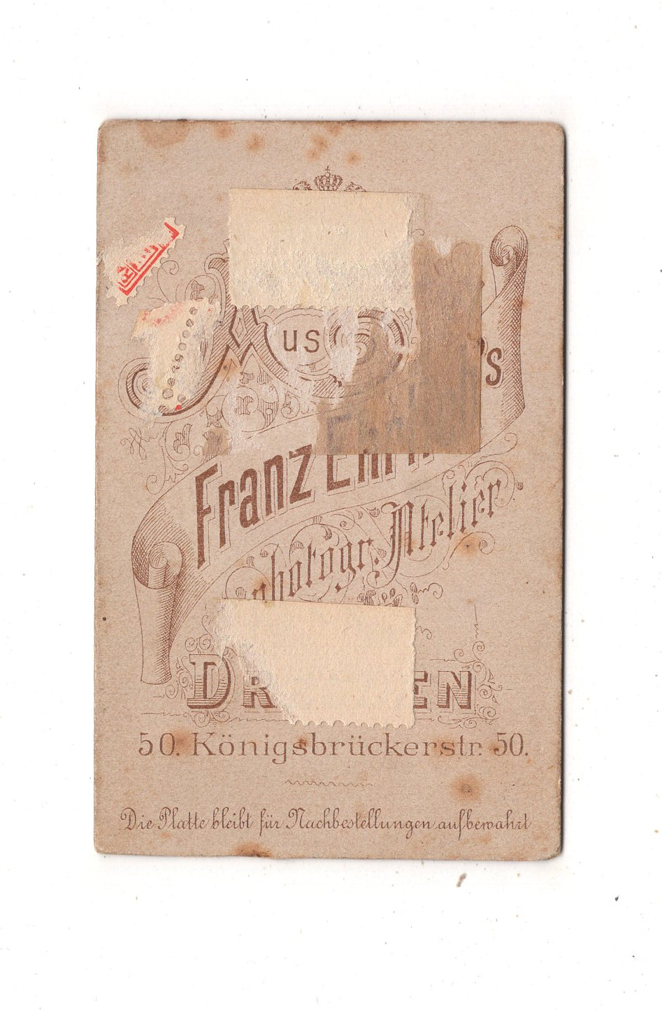 Fotografie Soldat / benannt - Dresden 1880er / CDV M1-07