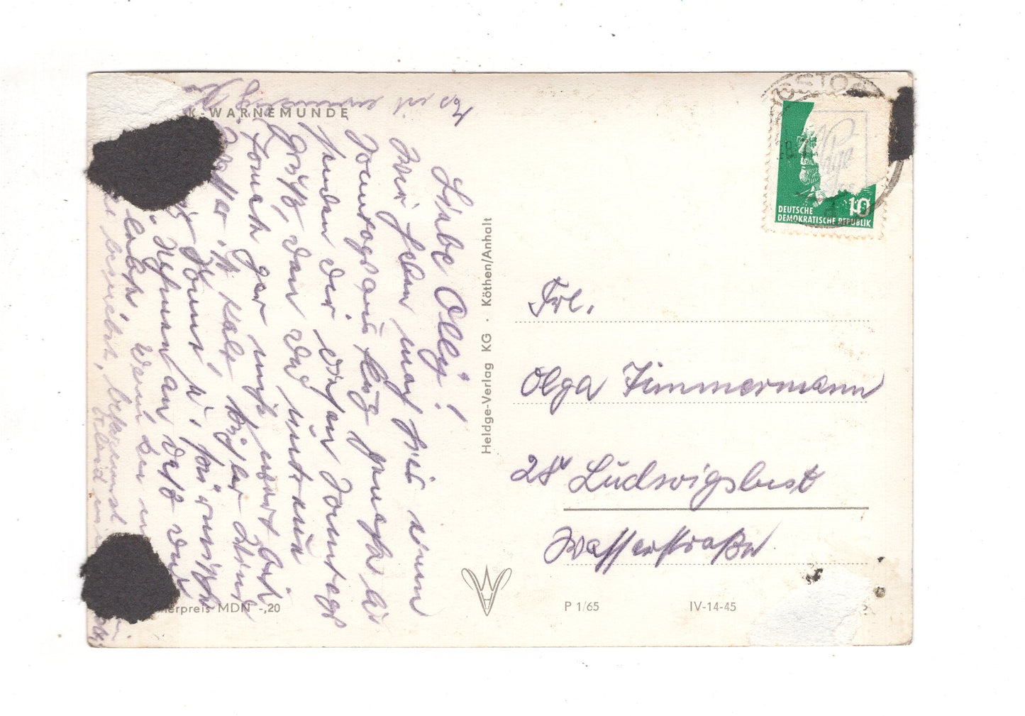 Ansichtskarte Rostock-Warnemünde / J1-67