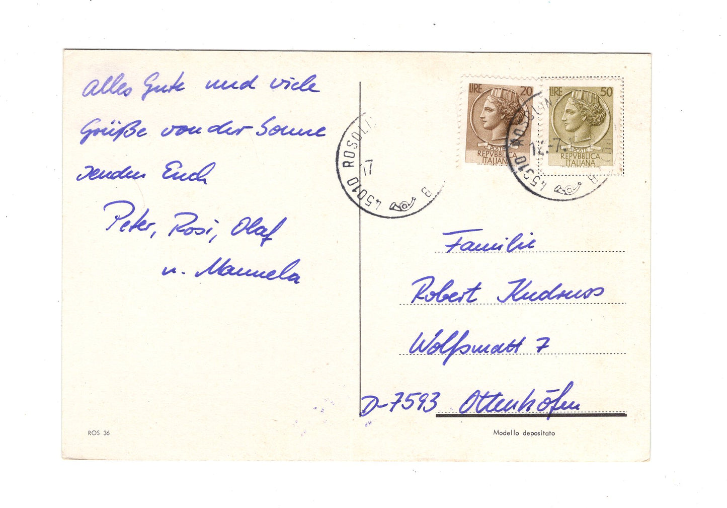 Ansichtskarte Rosolina Mare / Rosa Pineta / Italien