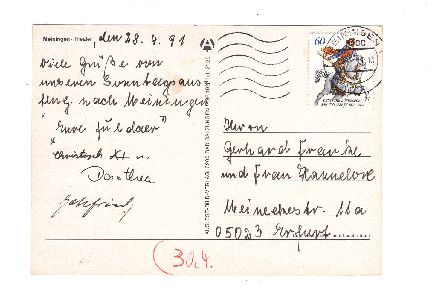 Ansichtskarte Meiningen / Theater / I1-53