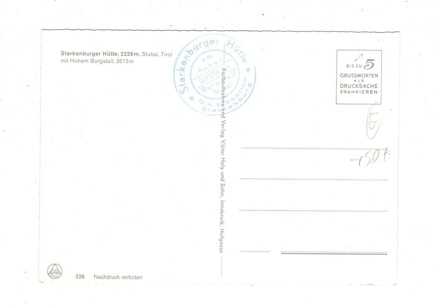 Ansichtskarte Starkenburger Hütte / Stubai / Tirol / Österreich / N1-66