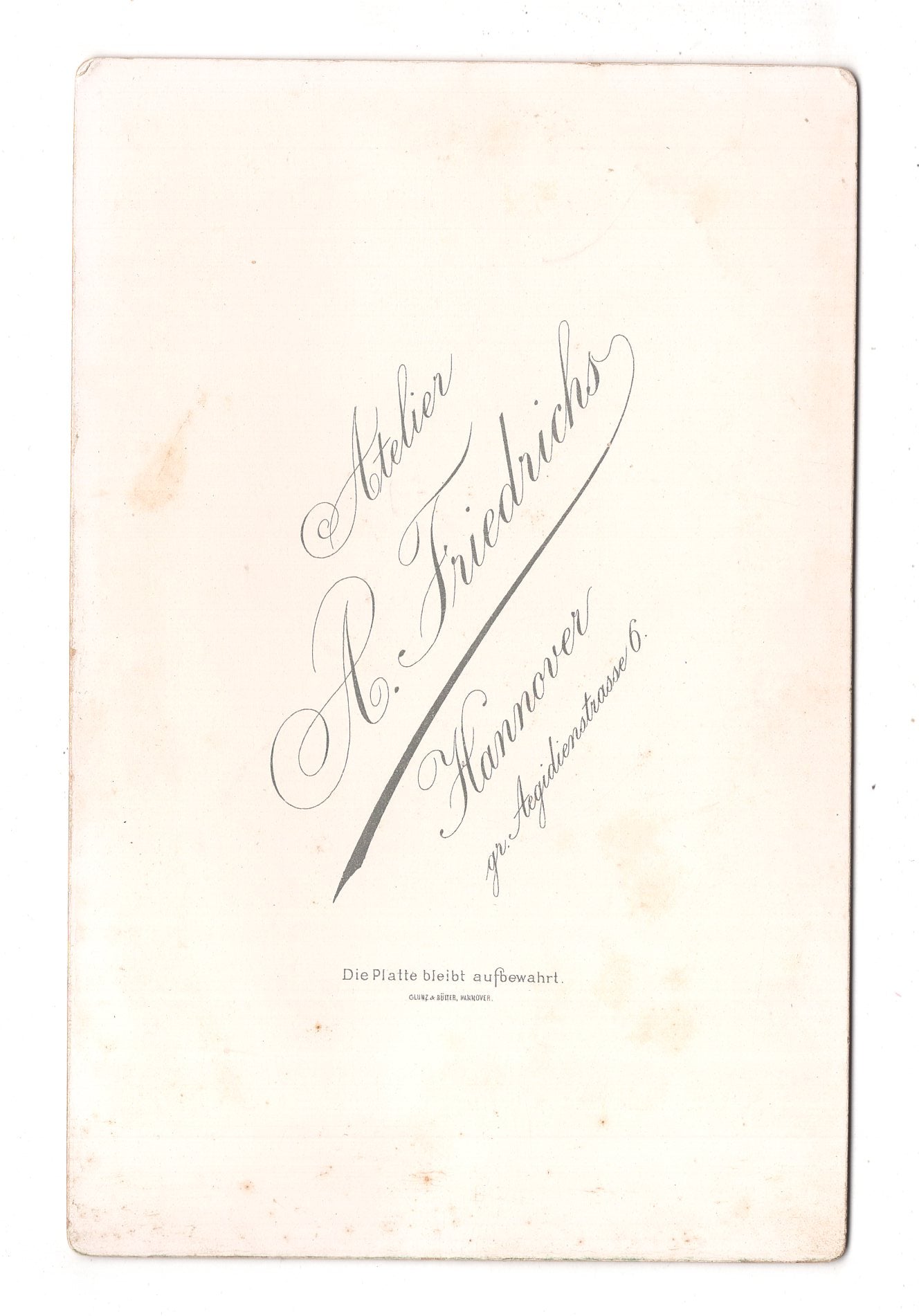 Fotografie Feine Dame - Hannover 1890er / CAB W-25