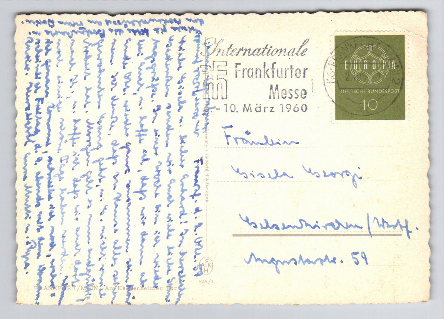 Ansichtskarte Frankfurt am Main / Am Eschenheimer Tor