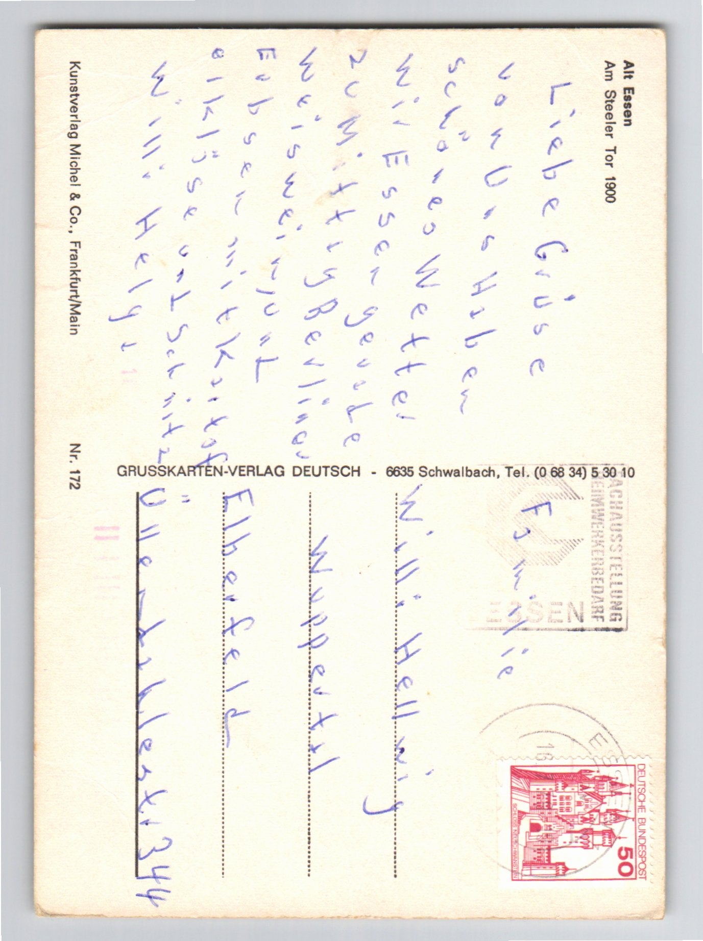 Ansichtskarte Alt Essen / Am Steeler Tor 1900