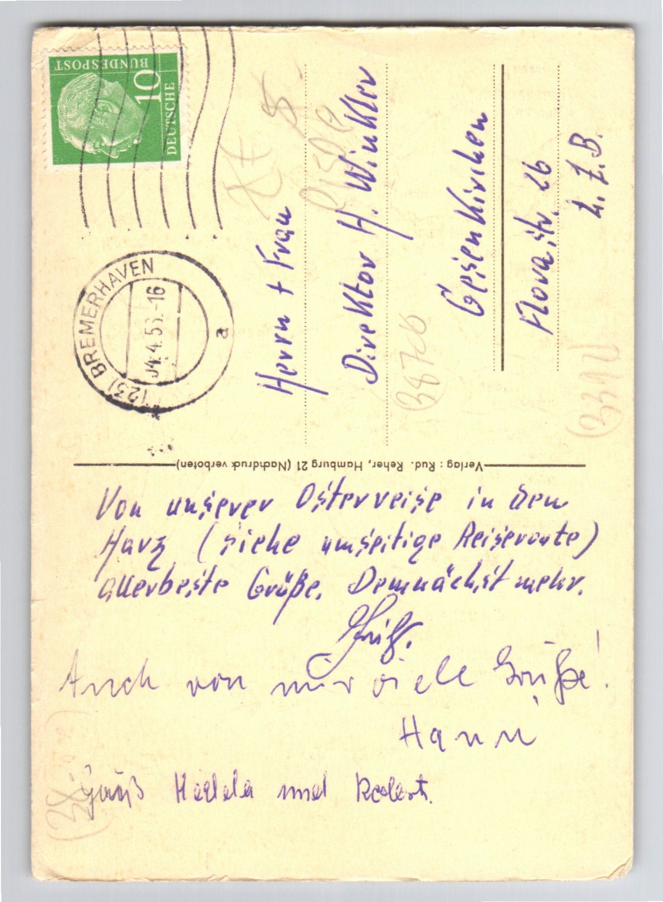 Ansichtskarte Der Harz