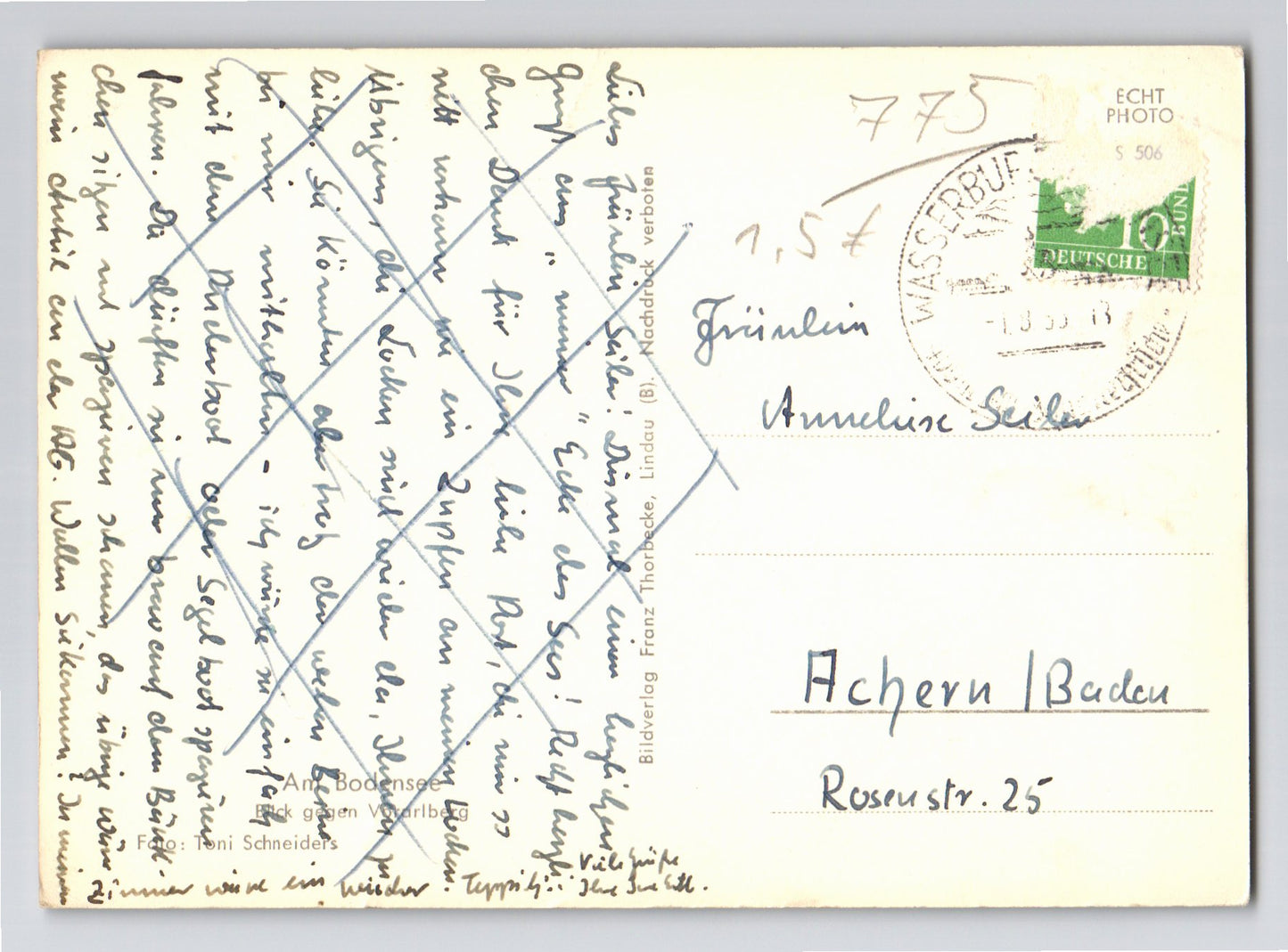 Ansichtskarte Am Bodensee - Blick gegen Vorarlberg