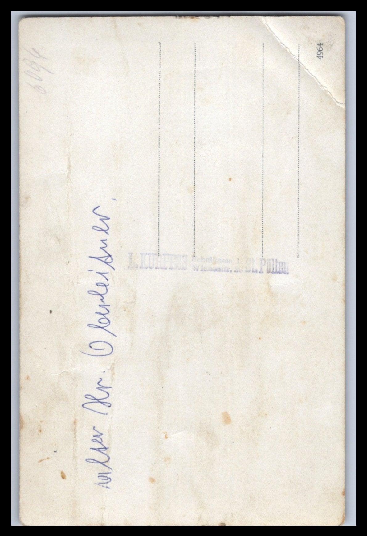 Ansichtskarte Herrenportrait / Mann mit Hut / benannt - St. Pölten