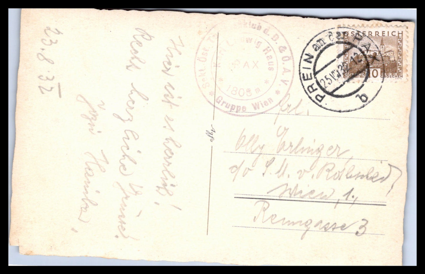 Ansichtskarte Rax / Karl-Ludwig-Haus - N. Ö. Österreich