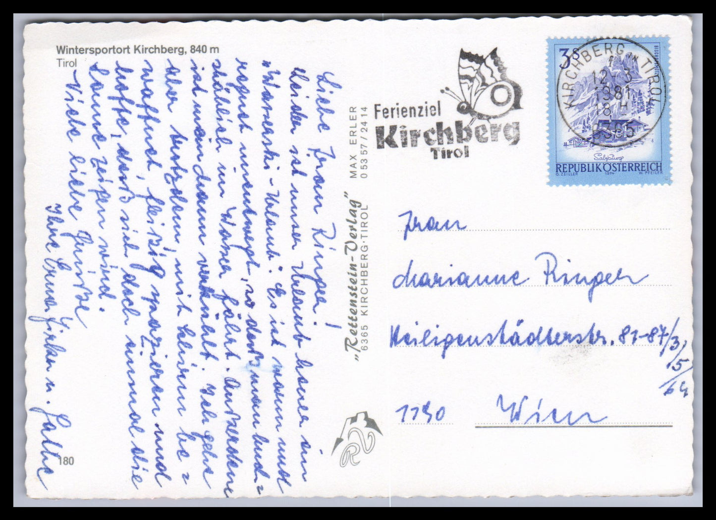 Ansichtskarte Skiland Kirchberg - Tirol Österreich