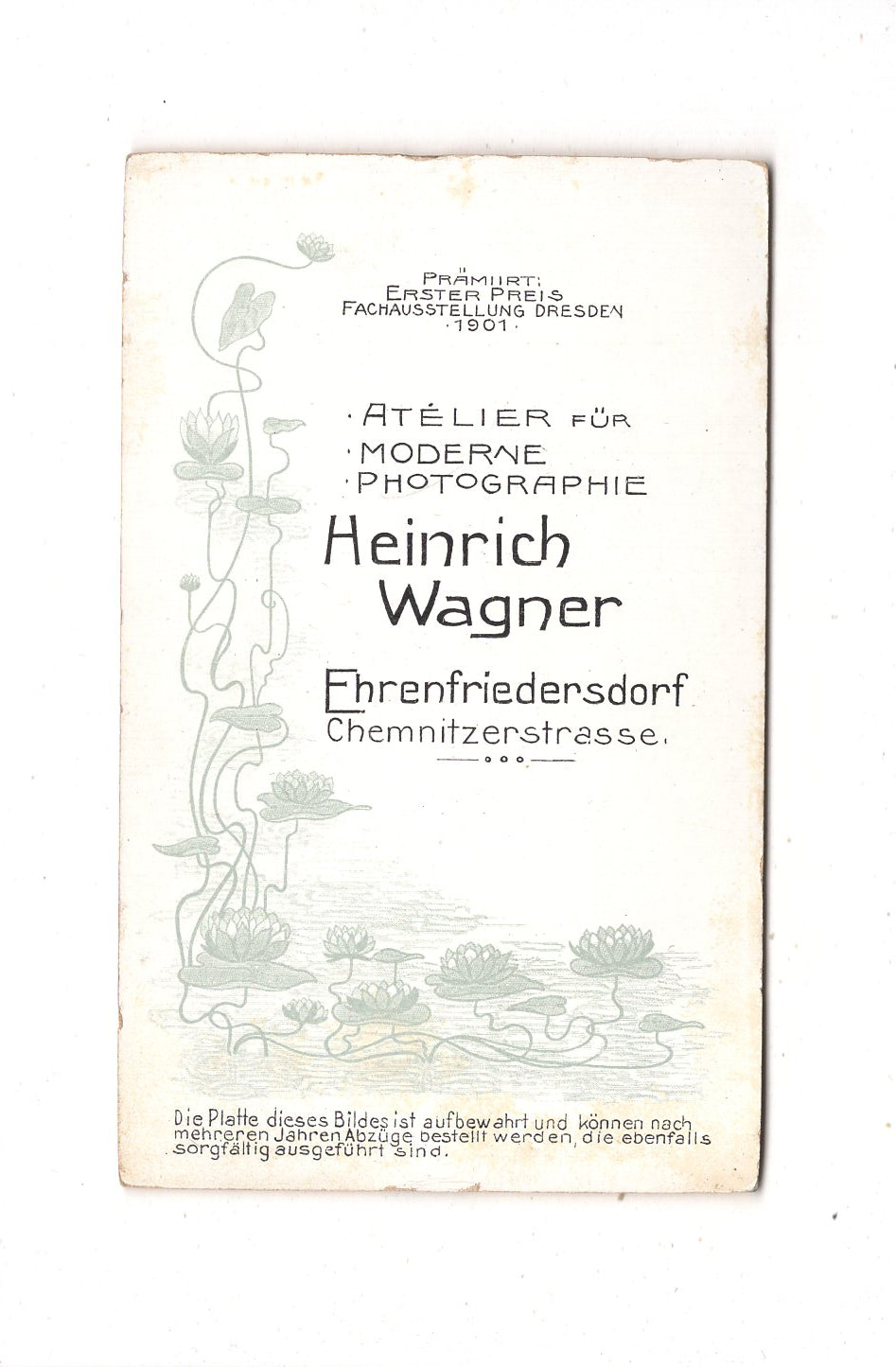 Fotografie Feine Dame - Ehrenfriedersdorf 1900er / CDV L1-26