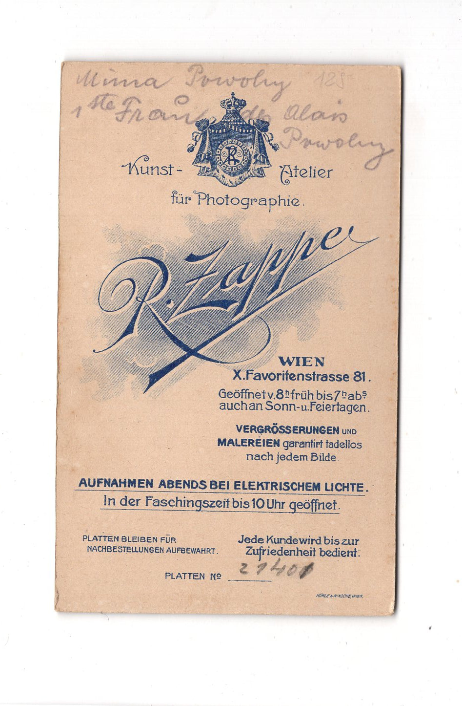 Fotografie Damenportrait / benannt - Wien 1900er / CDV C1-05