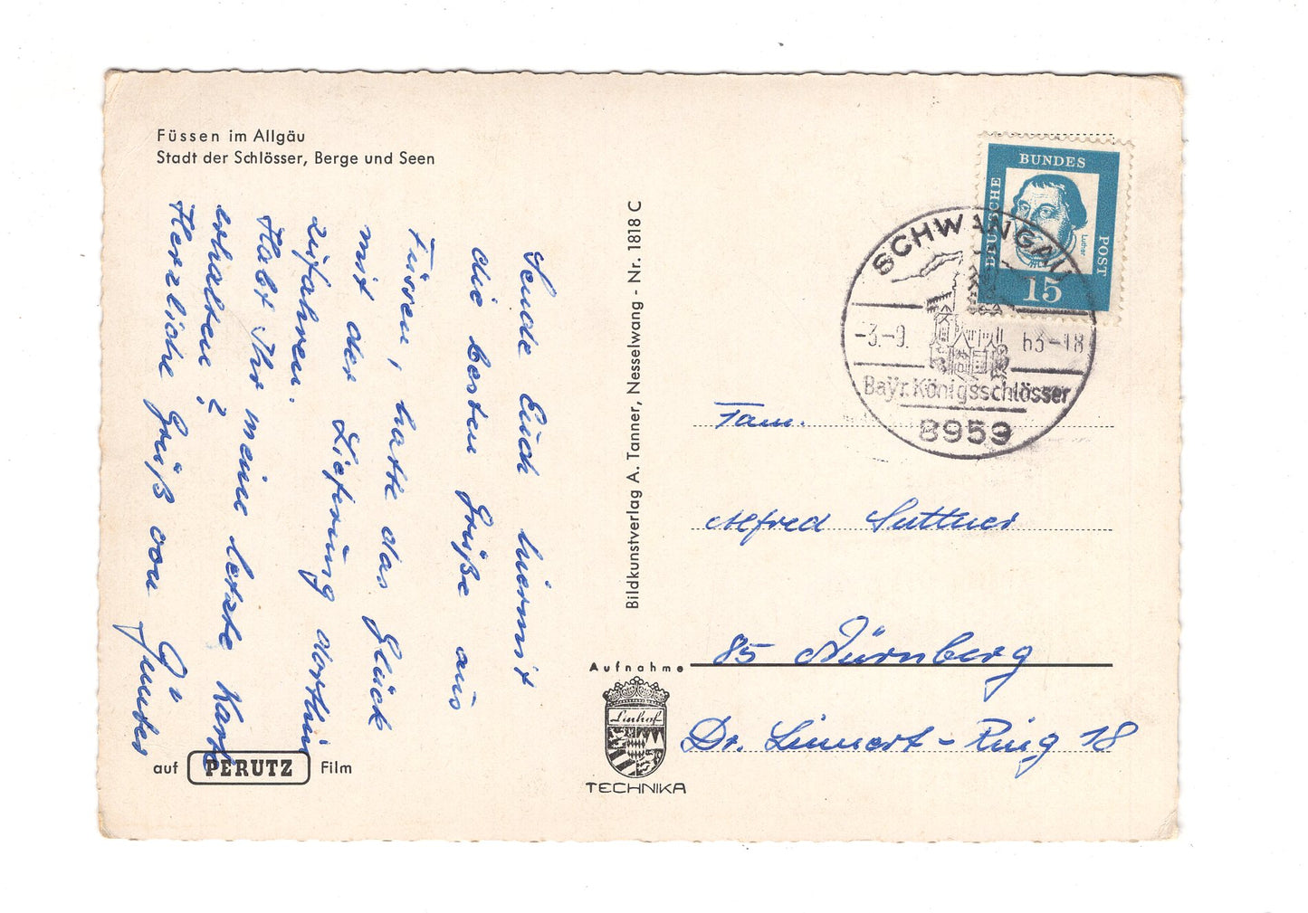 Ansichtskarte Füssen im Allgäu / H1-56