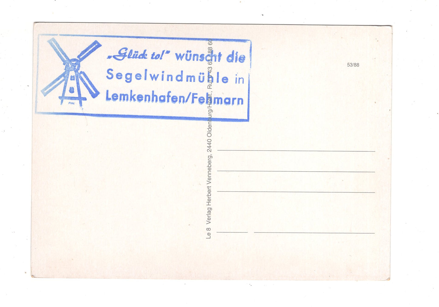 Ansichtskarte Insel Fehmarn / Südermühle Petersdorf +++ / L1-67