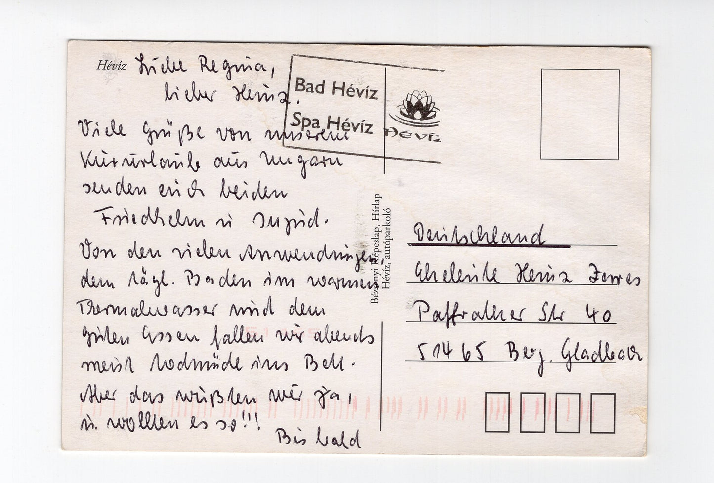 Ansichtskarte Heviz / Ungarn