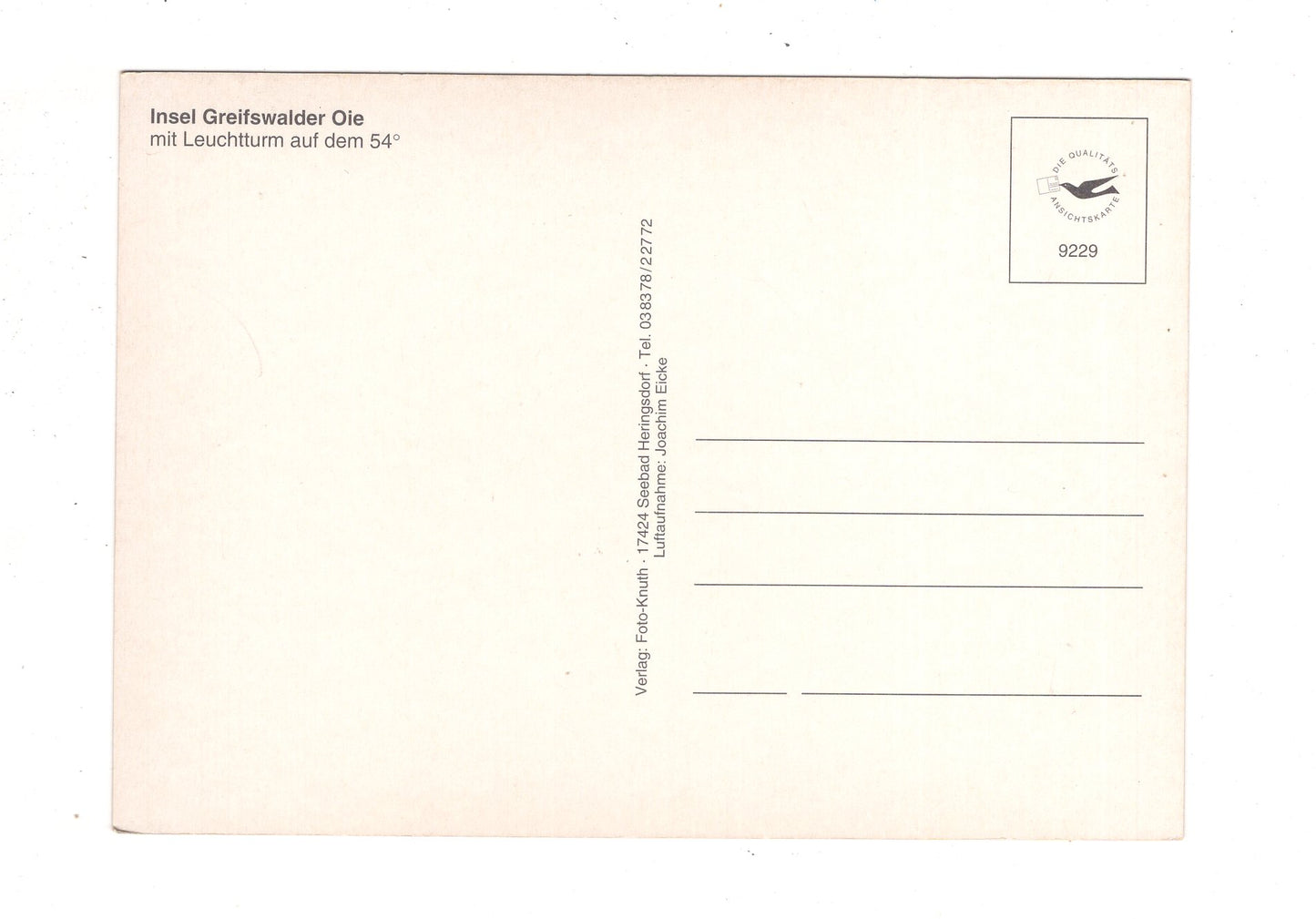 Ansichtskarte Insel Greifswalder Oie / J1-67