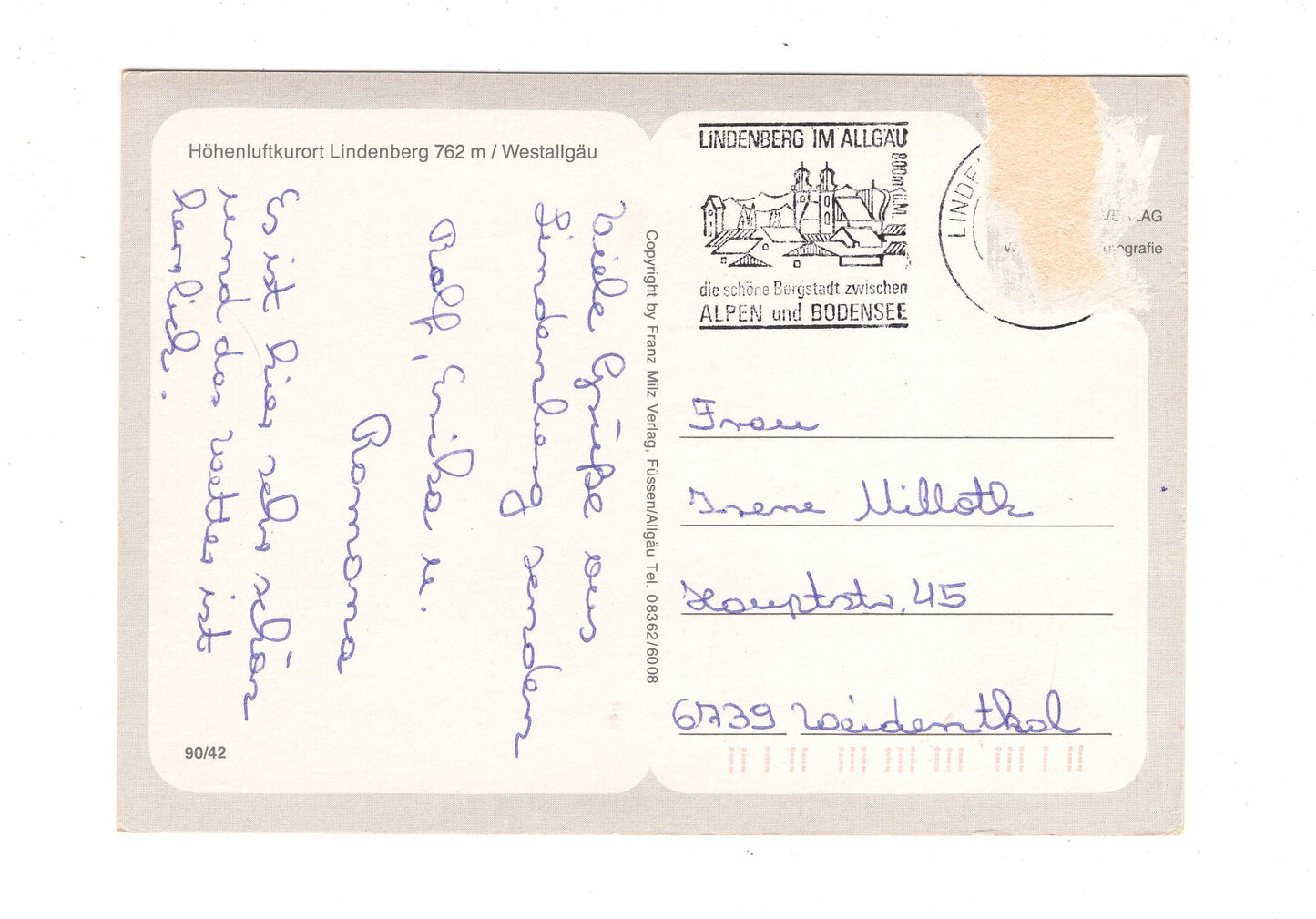 Ansichtskarte Ferienort Lindenberg / Westallgäu / H1-56