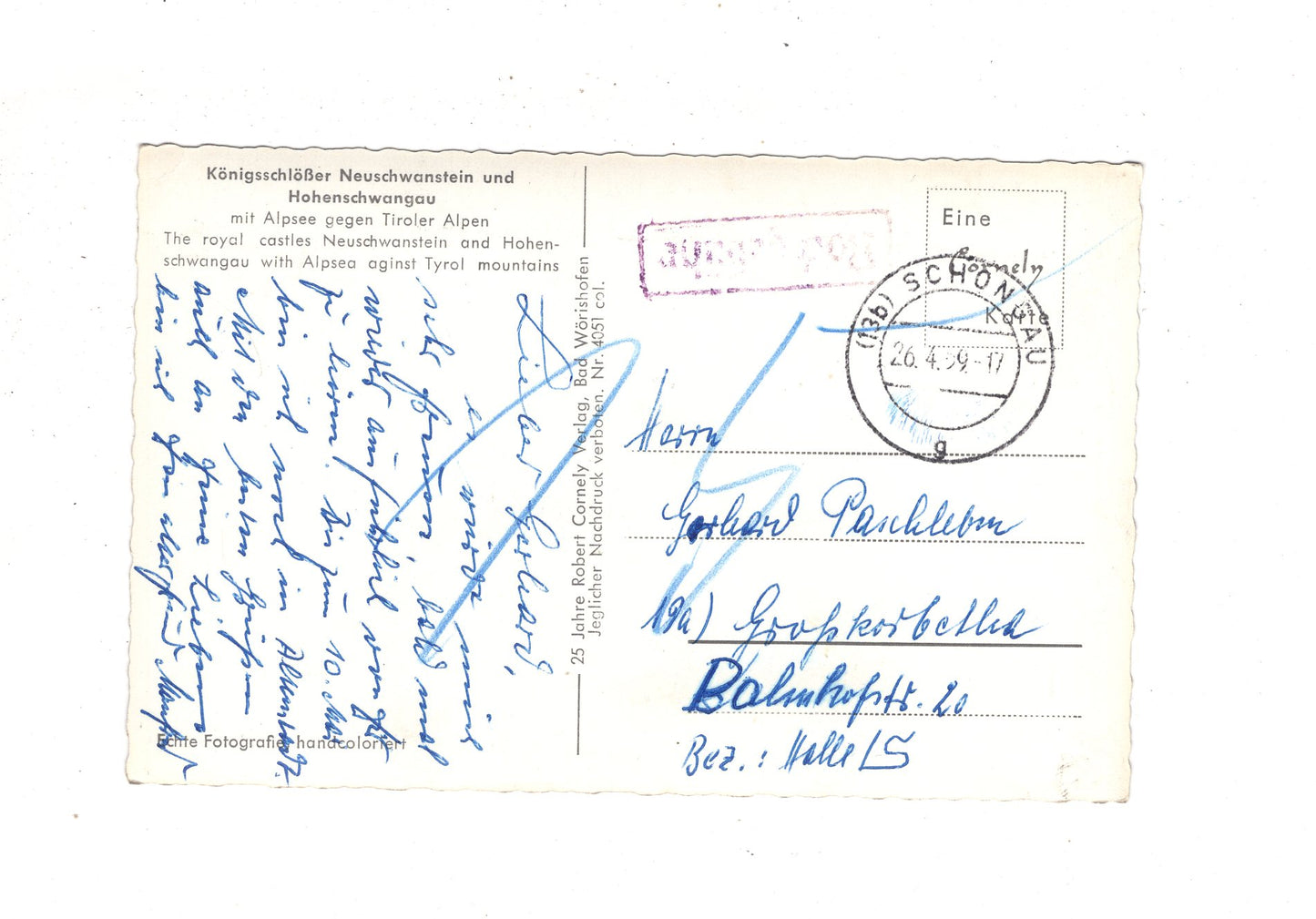 Ansichtskarte Königsschlösser Neuschwanstein und Hohenschwangau / I1-69