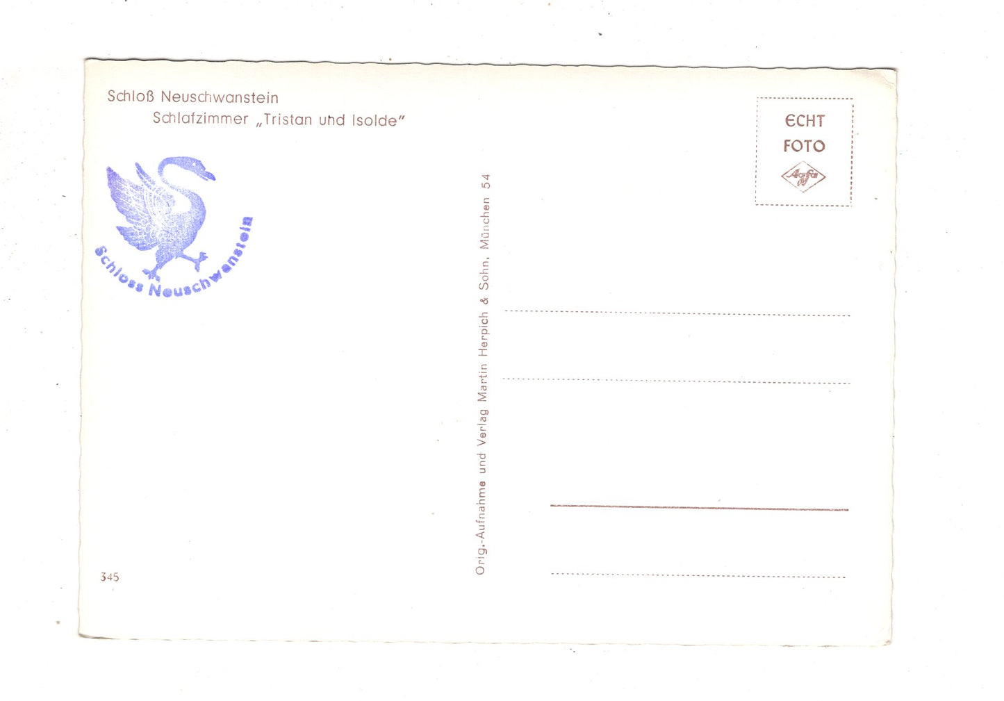 Ansichtskarte Schloss Neuschwanstein / Schlafzimmer Tristan und Isolde / I1-69