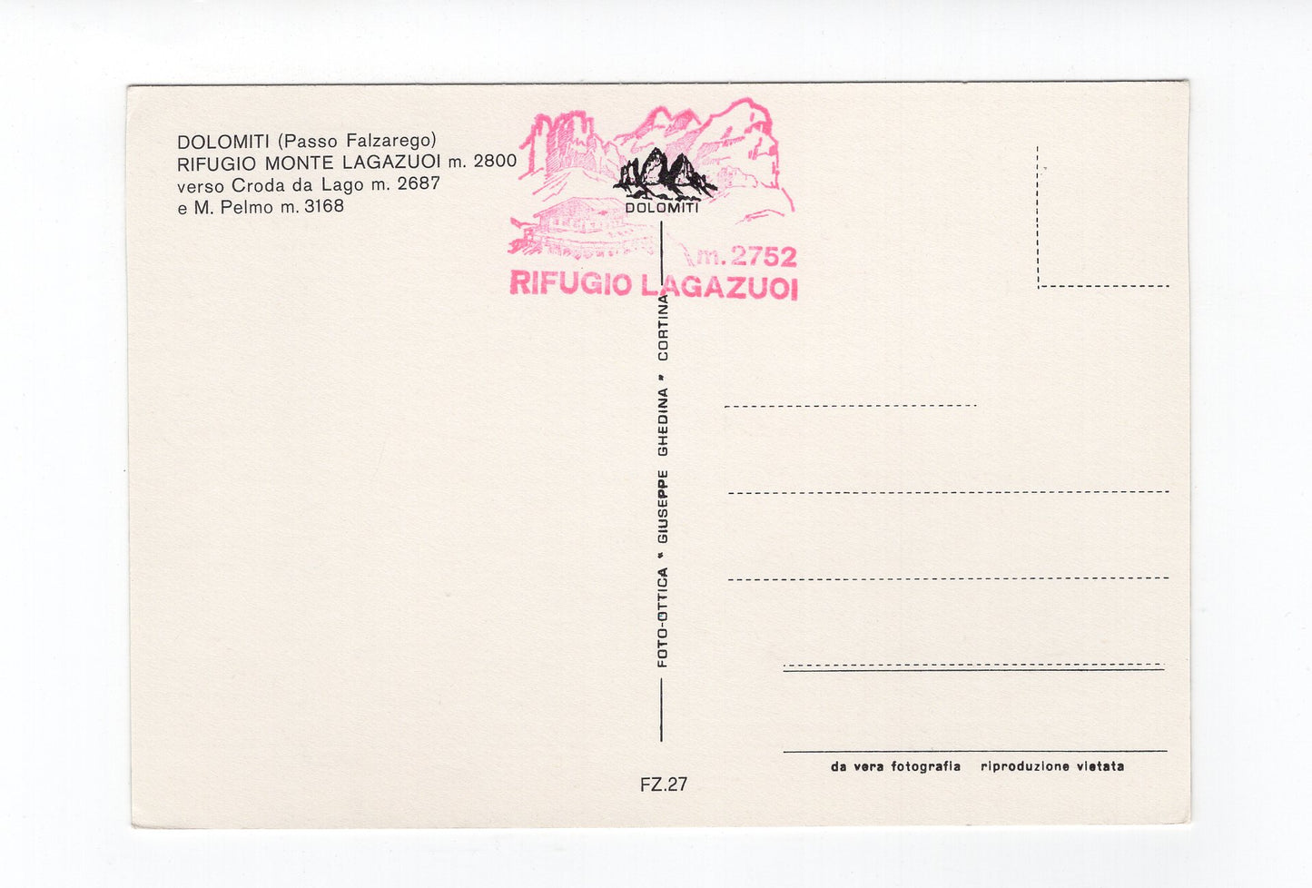 Ansichtskarte Dolomiten / Rifugio Monte Lagazuoi / Italien