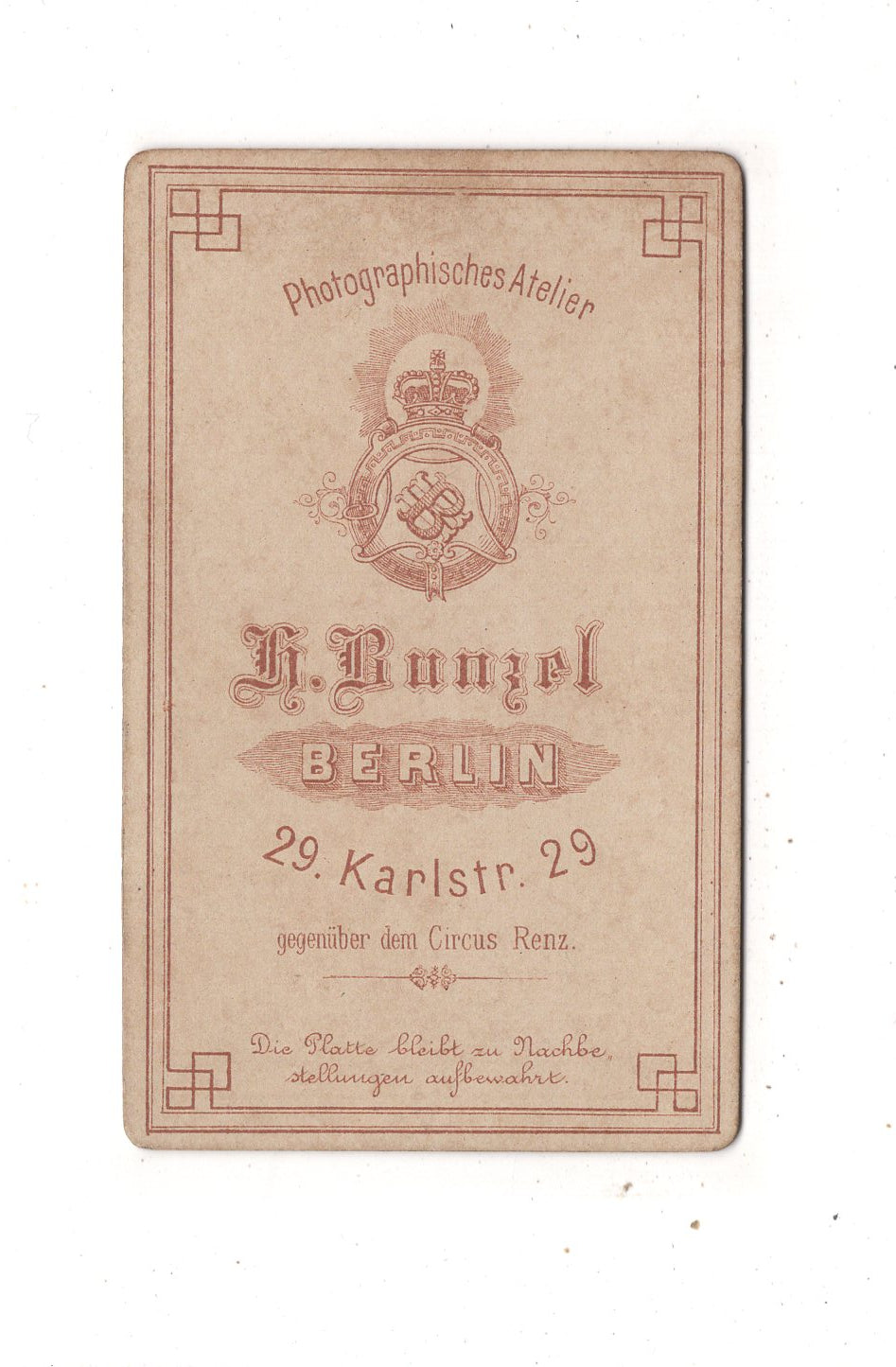 Fotografie Soldat - Berlin um 1870