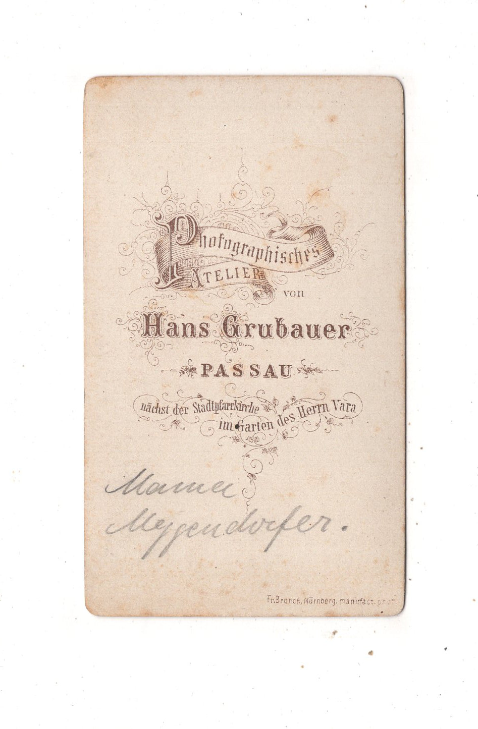 Fotografie Feine Dame / benannt - Passau um 1870