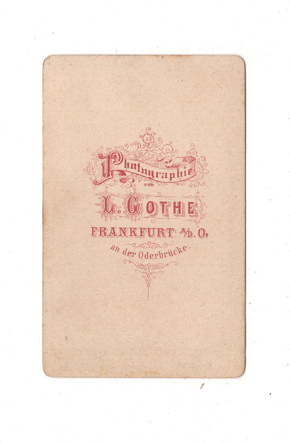 Fotografie Feine Dame - Frankfurt Oder 1870er / CDV L1-26