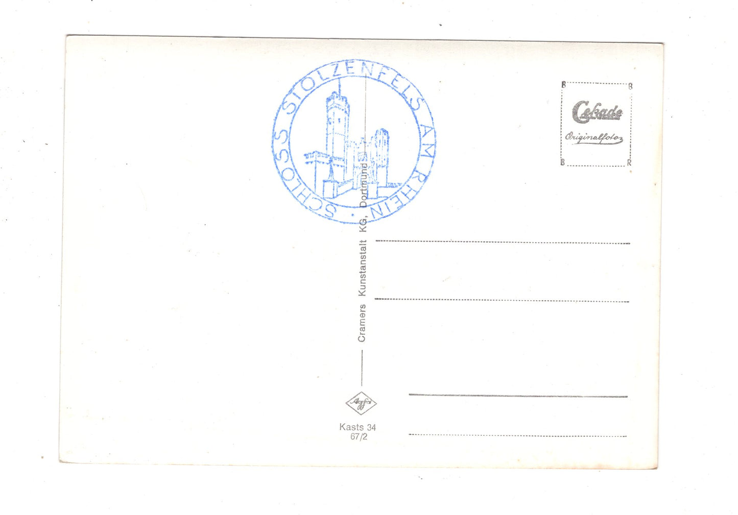 Ansichtskarte Schloss Stolzenfels am Rhein / M1-65