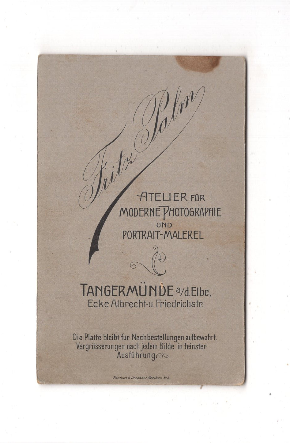 Fotografie Niedliches kleines Mädchen - Tangermünde 1900er / CDV M1-28
