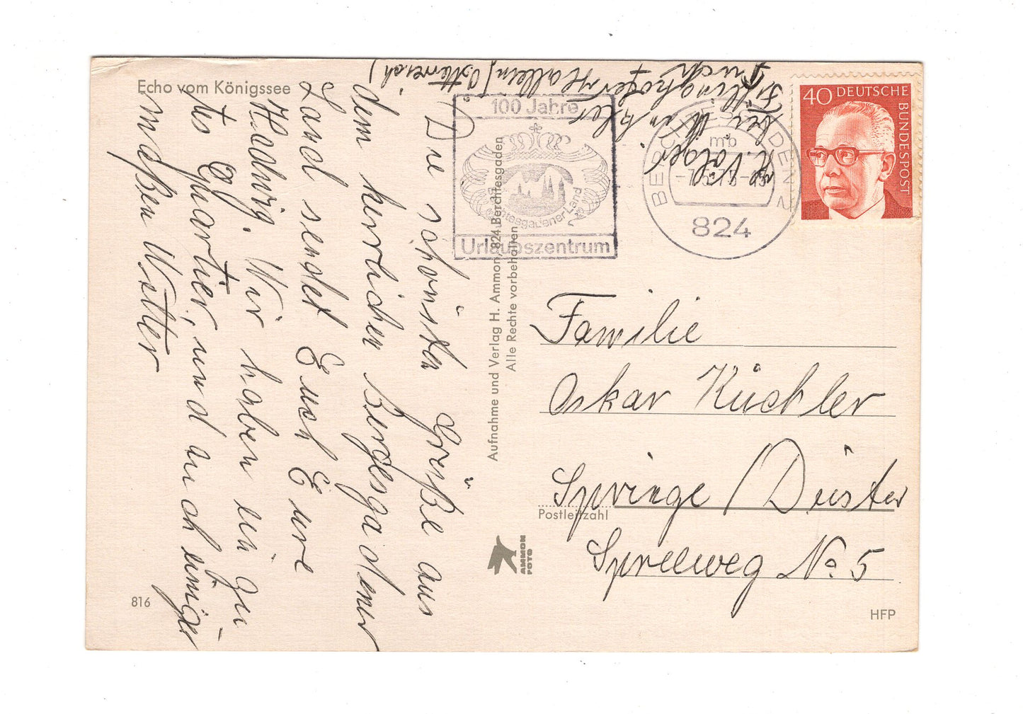 Ansichtskarte Echo vom Königssee / G1-60