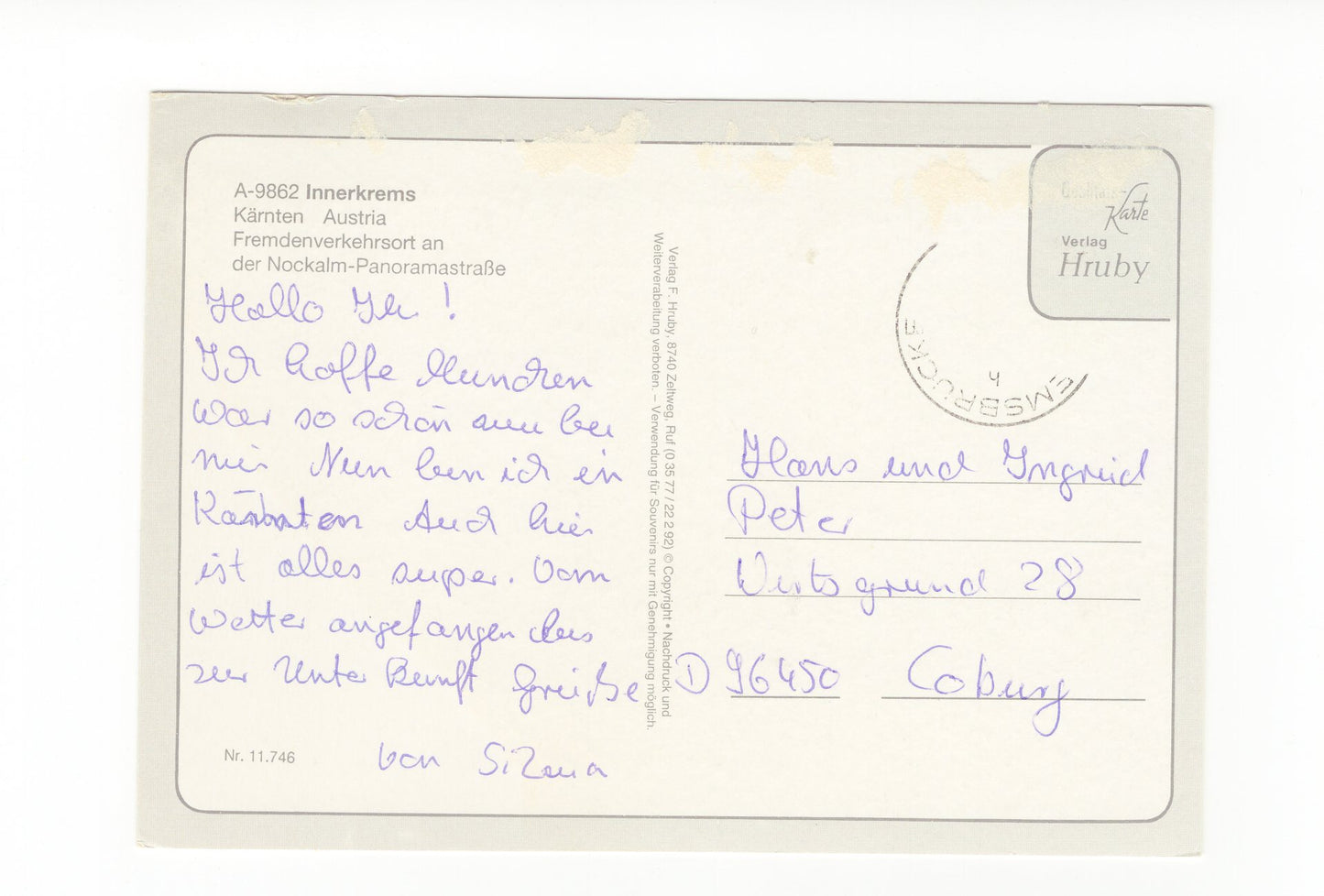 Ansichtskarte Innerkrems / Kärnten / Österreich