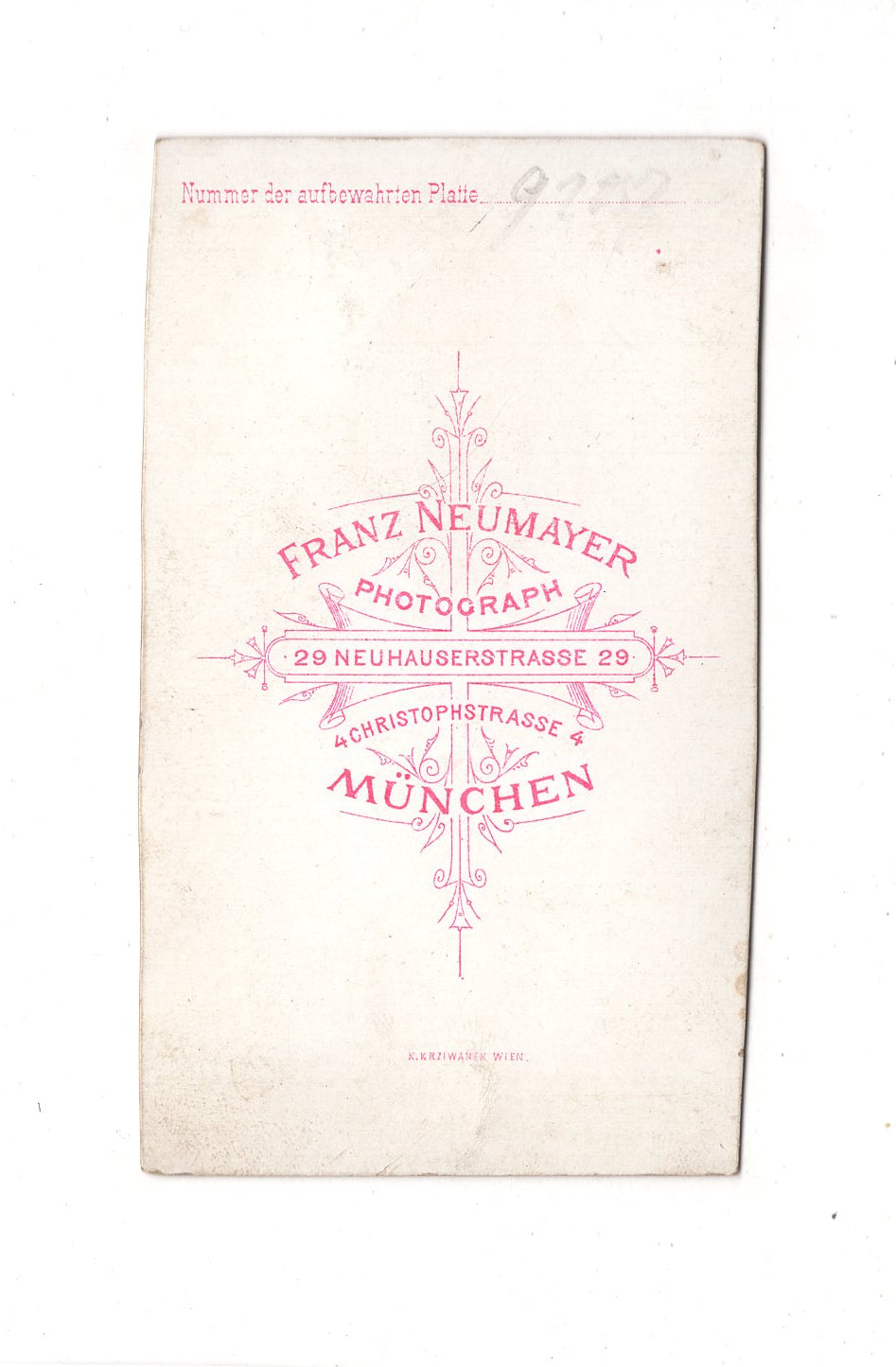 Fotografie Herrenportrait - München 1870er / CDV C1-23