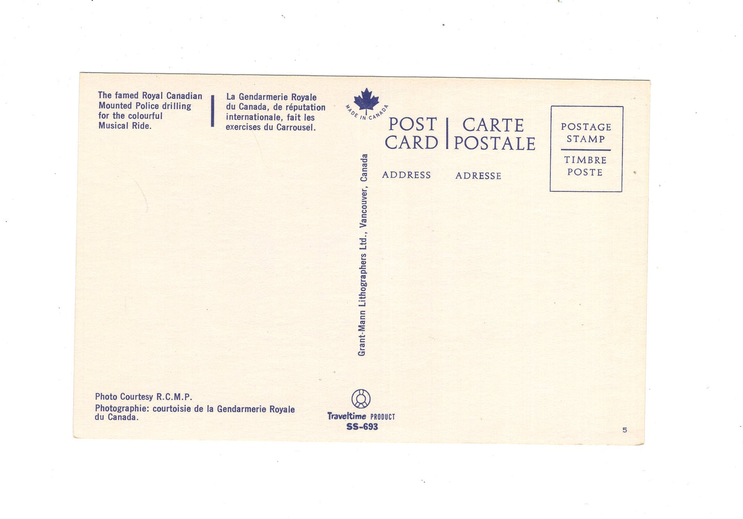 Ansichtskarte Royal Canadian Mounted Police / Kanada