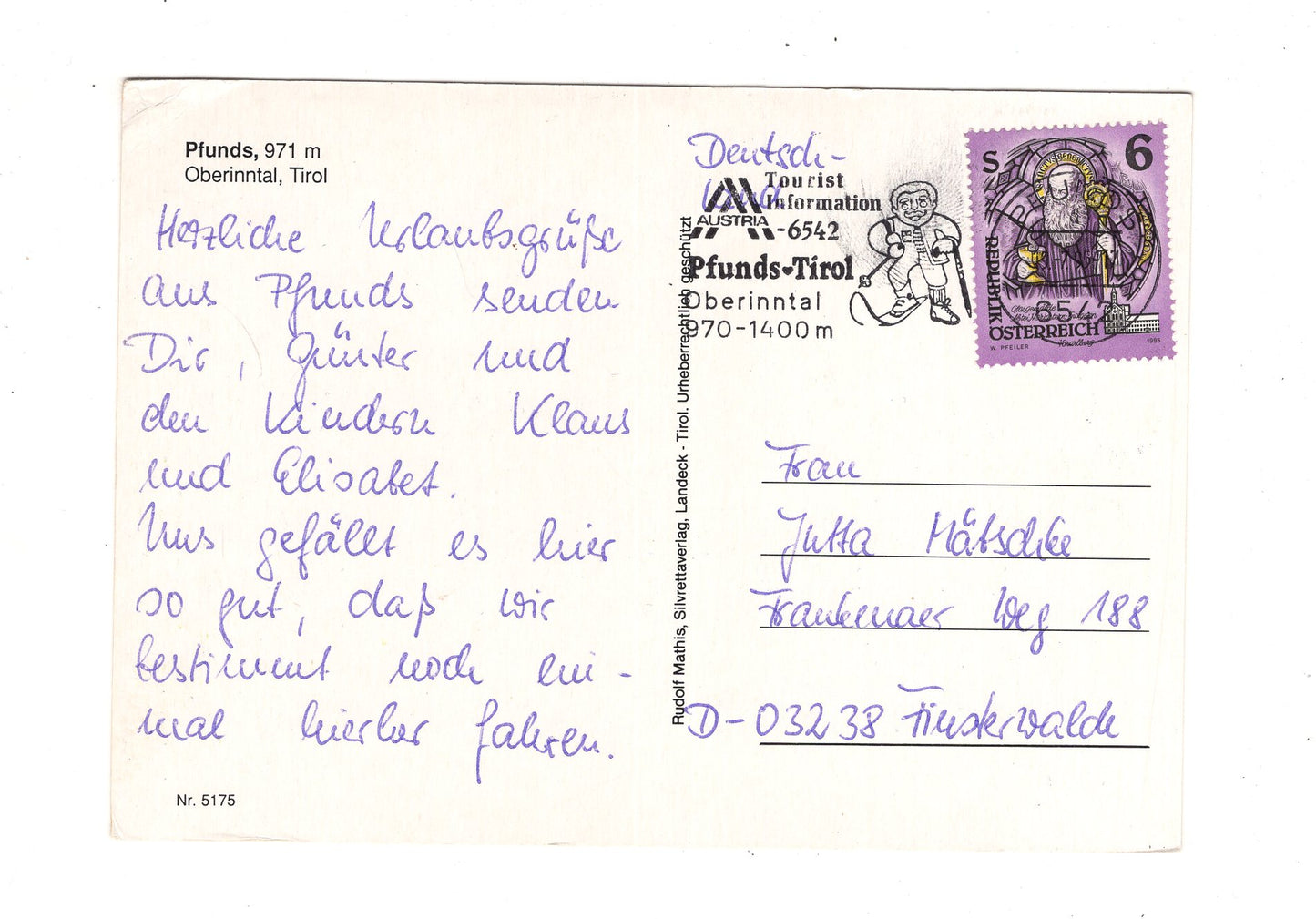 Ansichtskarte Pfunds / Oberinntal / Tirol / Österreich