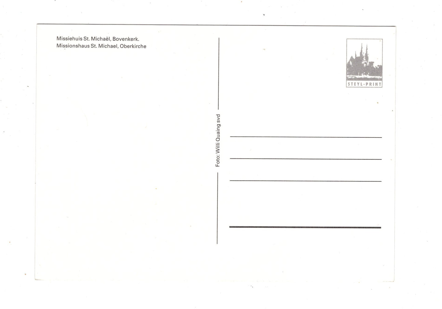 Ansichtskarte Oberkirche / Missionshaus St. Michael / Niederlande / M1-69