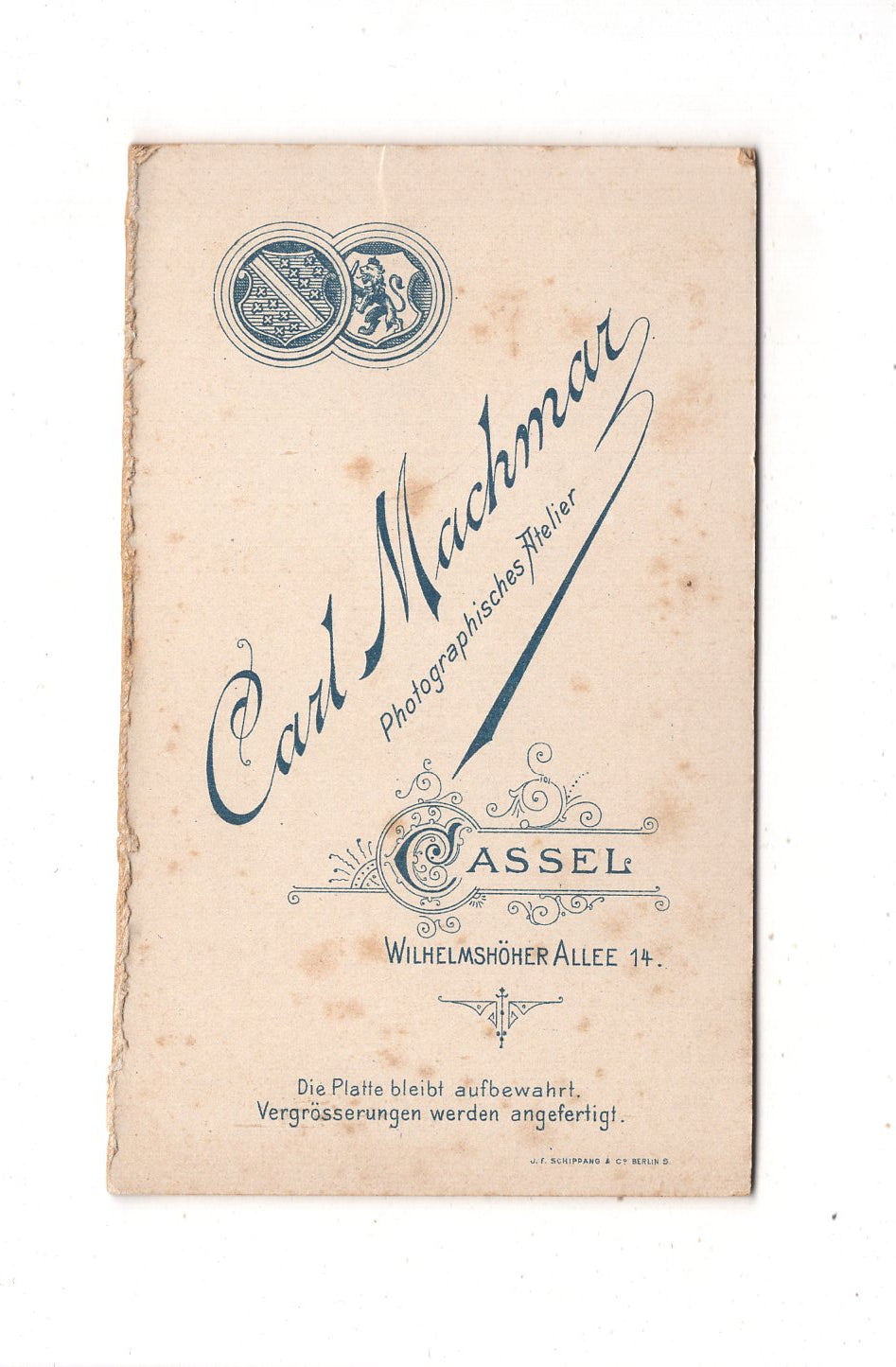 Fotografie Soldat - Kassel 1890er / CDV M1-08