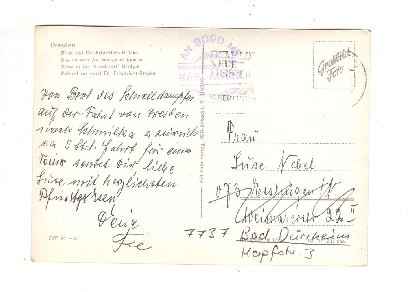 Ansichtskarte Dresden DDR / Blick auf Dr.-Friedrichs-Brücke / I1-69