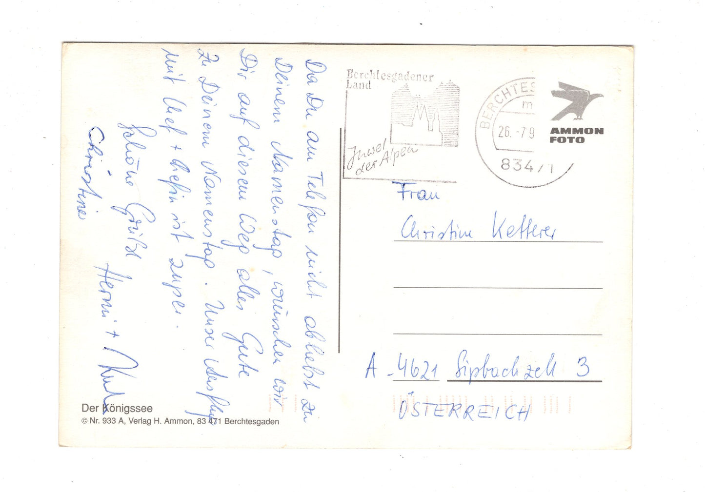 Ansichtskarte Grüße vom Königssee / G1-60