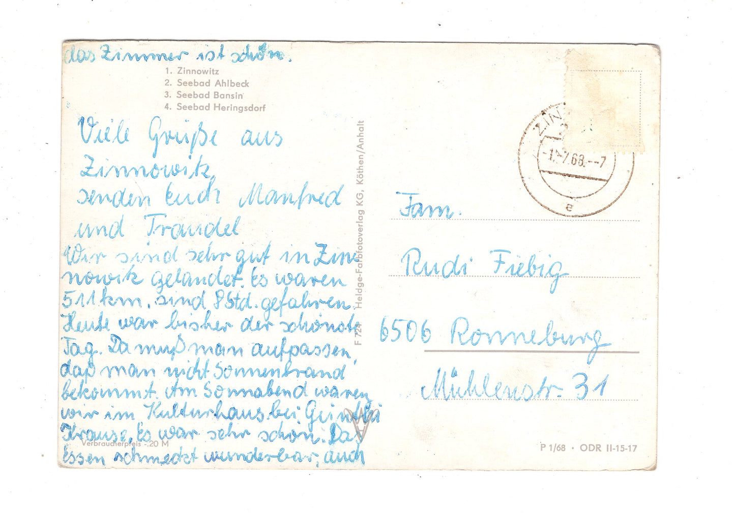 Ansichtskarte Insel Usedom / Zinnowitz / Seebad Ahlbeck +++ / L1-67