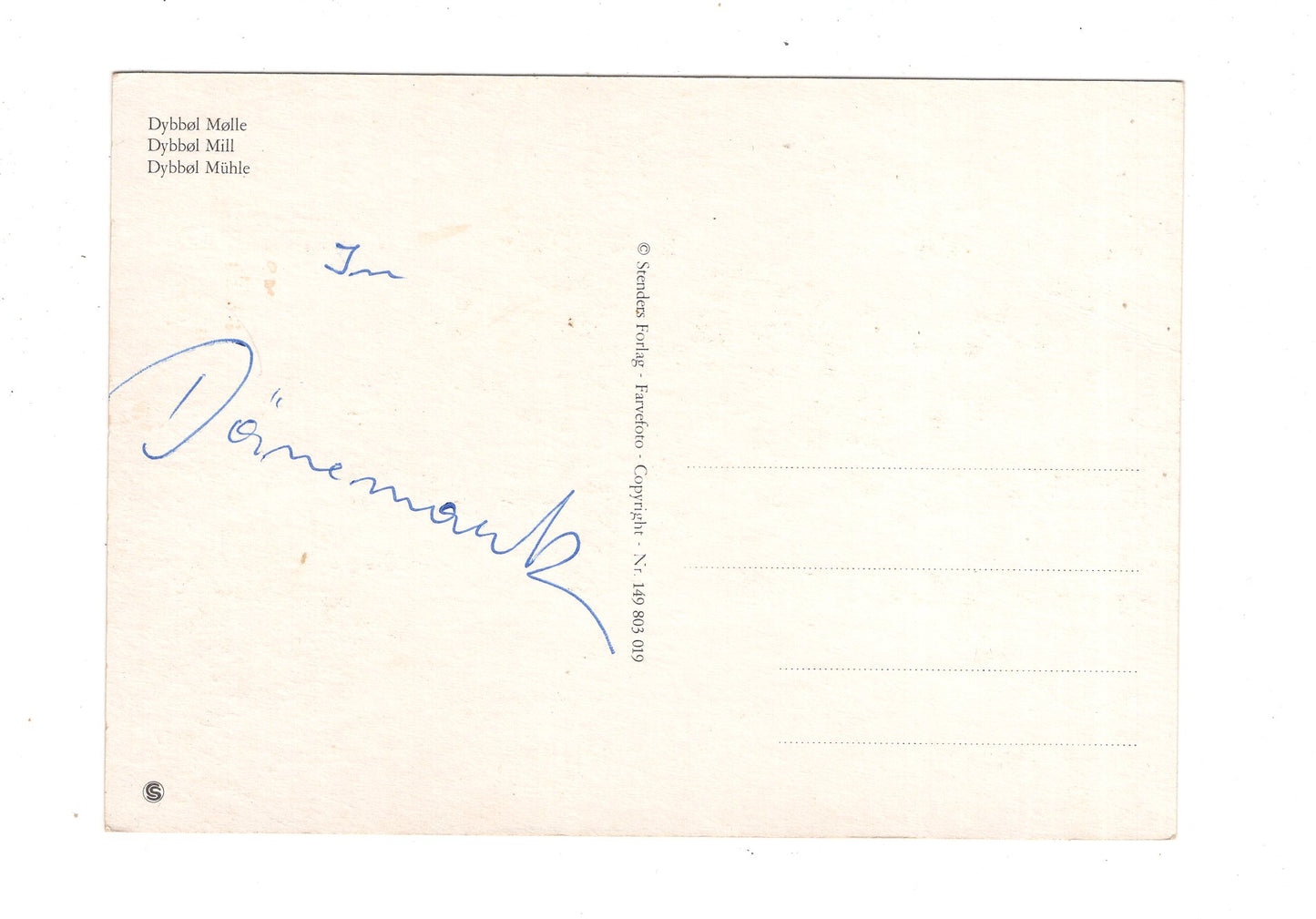 Ansichtskarte Dybbol Mühle / Dänemark / M1-70