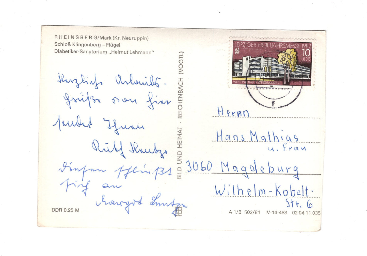 Ansichtskarte Rheinsberg / Mark / Schloss Klingenberg