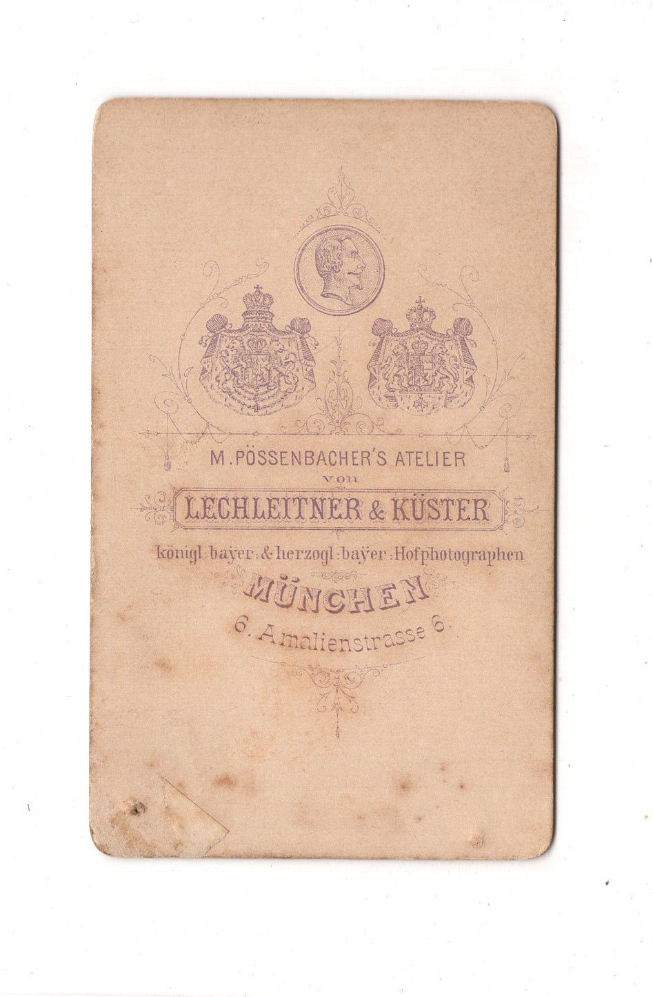 Fotografie Herrenportrait - München um 1880 / CDV C1-23