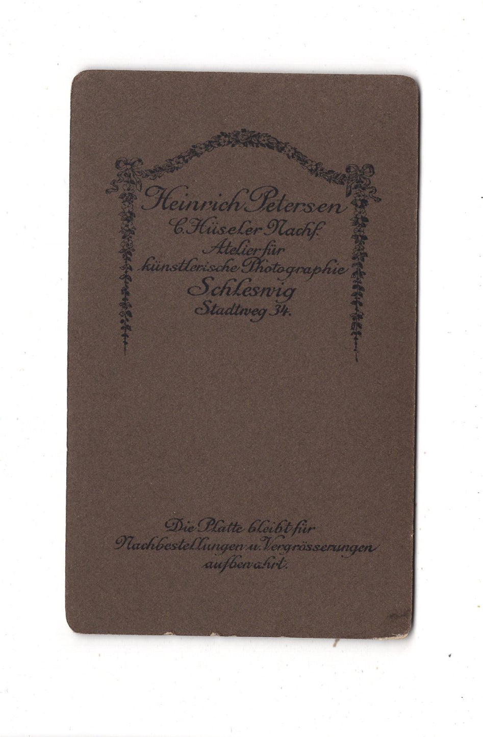 Fotografie Soldat - Schleswig um 1910 / CDV M1-08