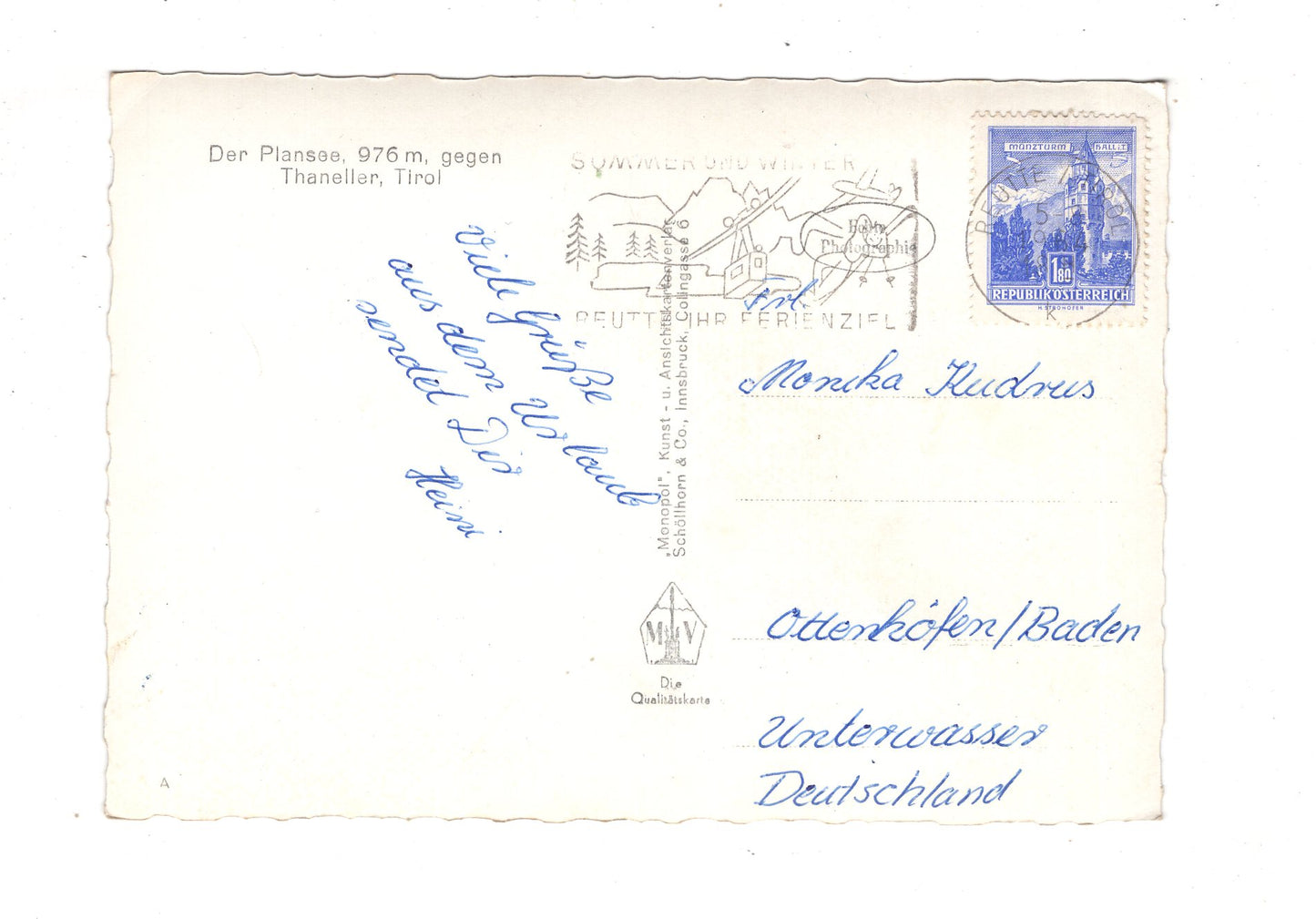 Ansichtskarte Plansee / Tirol / Österreich / N1-66