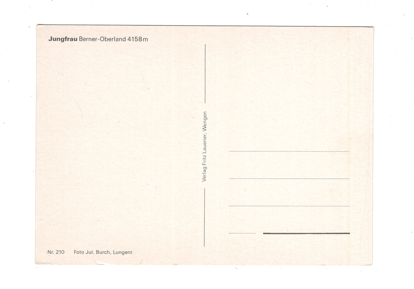 Ansichtskarte Jungfrau / Berner-Oberland / Schweiz